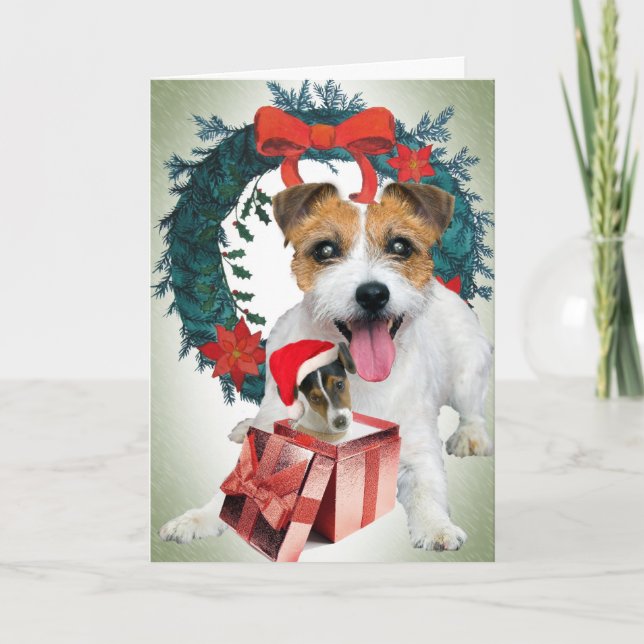 Cartes Pour Fêtes Annuelles Jack Russell Christmas Times (Devant)