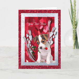 Cartes Pour Fêtes Annuelles Jack Russell Puppy Personnaliser It Valentine Salu