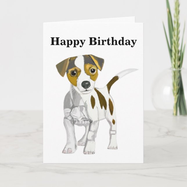Cartes Pour Fêtes Annuelles Jack Russell Terrier Puppy (Devant)