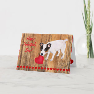 Cartes Pour Fêtes Annuelles Jack Russell Terrier Valentine Card Wood
