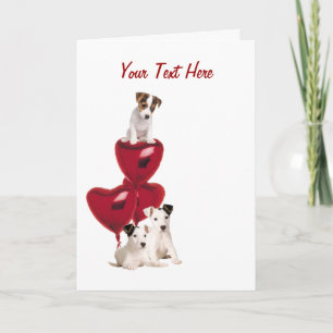 Cartes Pour Fêtes Annuelles Jack Russell Terrier Vraiment mignon Valentine Des