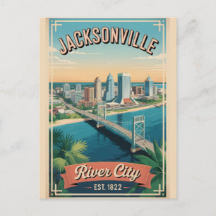 Cartes Pour Fêtes Annuelles Jacksonville Floride Vintage Voyage