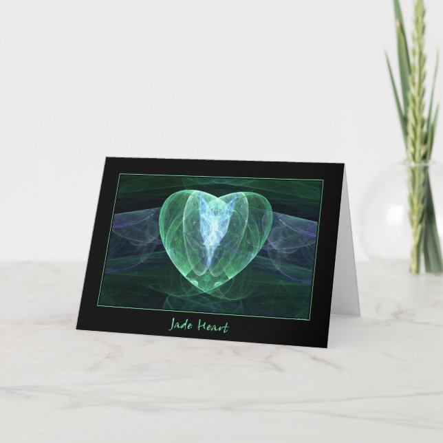 Cartes Pour Fêtes Annuelles Jade Heart (Devant)