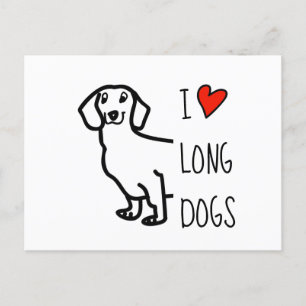 Cartes Pour Fêtes Annuelles J'adore les Dachshunds