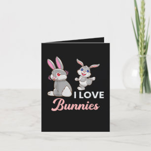 Cartes Pour Fêtes Annuelles J'adore les lapins drôle de jour de Pâques lapin