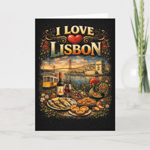 Cartes Pour Fêtes Annuelles J'adore Lisbonne