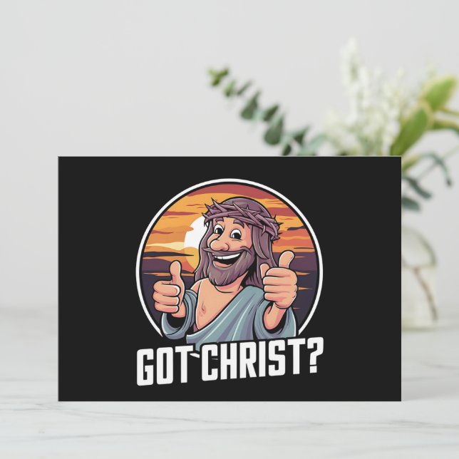 Cartes Pour Fêtes Annuelles J'ai Buddy un Christ Noël Jésus Religieux (Debout devant)