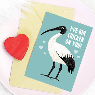 Cartes Pour Fêtes Annuelles J'ai du poulet sur vous - Ibis Valentines