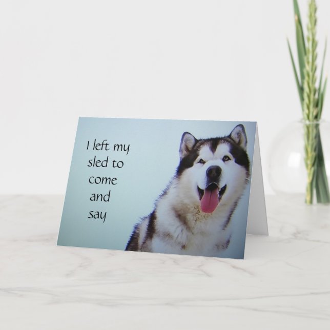 CARTES POUR FÊTES ANNUELLES "J'AI LAISSÉ DIRE À MA SLED" HEUREUSE "JOUR DE VAL (Devant)