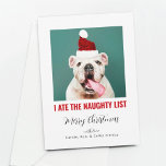Cartes Pour Fêtes Annuelles J'ai mangé la liste des coquines Funny animal de c<br><div class="desc">Une carte de Noël amusante montrant votre adorable ami en fureur (chien,  chat,  araignée,  etc.) proclamant "J'ai mangé la liste de choses à faire".</div>