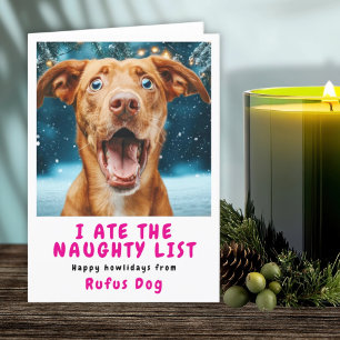 Cartes Pour Fêtes Annuelles J'Ai Mangé Le Chien De La Liste Coquine Photo De N