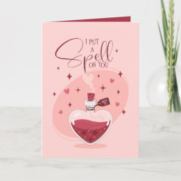Cartes Pour Fêtes Annuelles J'Ai Mis Un Signe Sur Vous Potion D'Amour Valentin