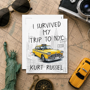 Cartes Pour Fêtes Annuelles J'ai Survécu à Mon Voyage à Nyc (Texte Personnalis