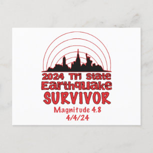 Cartes Pour Fêtes Annuelles J'ai survécu au tremblement de terre de New York T