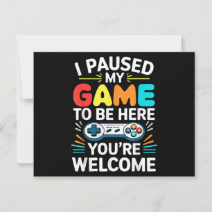 Cartes Pour Fêtes Annuelles J'Ai Suspendu Mon Jeu Pour Être Ici Chemise Hommes