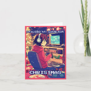 Cartes Pour Fêtes Annuelles J'ai suspendu mon jeu pour les jeux vidéo de Noël 