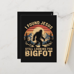 Cartes Pour Fêtes Annuelles J'ai trouvé Jésus toujours à la recherche de Bigfo