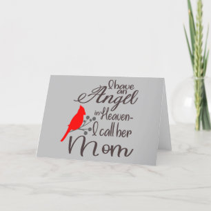Cartes Pour Fêtes Annuelles J'ai un ange au ciel Cardinal