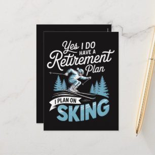Cartes Pour Fêtes Annuelles J'ai vraiment un plan de retraite - Amoureux du sk