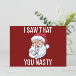 Cartes Pour Fêtes Annuelles J'ai vu que vous êtes drôle et méchant Noël hilara