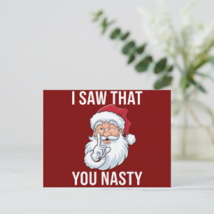 Cartes Pour Fêtes Annuelles J'Ai Vu Que Vous Nasty Drôle Noël Hilariant