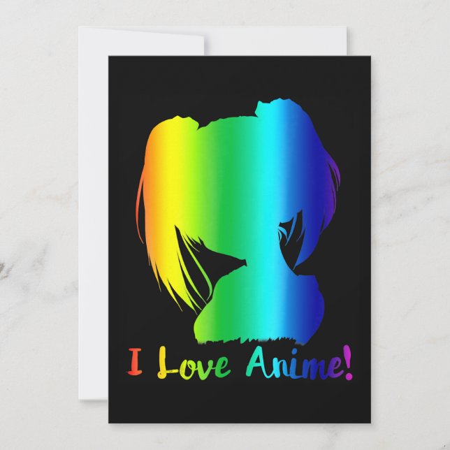 Cartes Pour Fêtes Annuelles j'aime anime manga drôle cosplay (Devant)