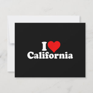 CARTES POUR FÊTES ANNUELLES J'AIME COEUR CALIFORNIE CALI ÉTAT