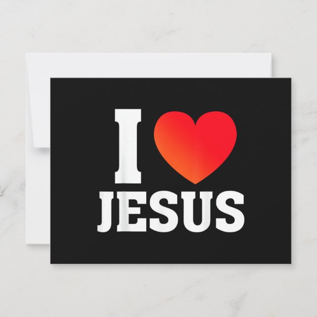 Cartes Pour Fêtes Annuelles J'aime Jésus (Devant)