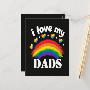 Cartes Pour Fêtes Annuelles J'aime la fierté arc-en-ciel de mes papas