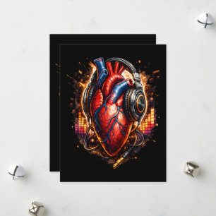Cartes Pour Fêtes Annuelles J'aime la musique