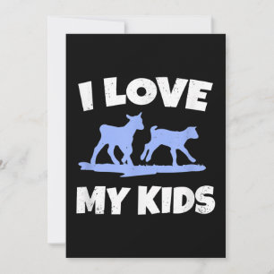 Cartes Pour Fêtes Annuelles J'Aime Mes Enfants Pour Un Cadeau Paysan De Chèvre