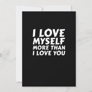 Cartes Pour Fêtes Annuelles J'aime moi-même plus que vous, style d'amour de so