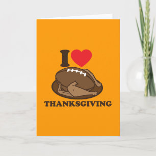 Cartes Pour Fêtes Annuelles J'aime Thanksgiving