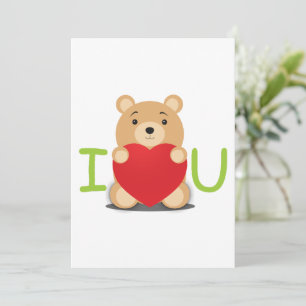 Cartes Pour Fêtes Annuelles J'aime U Taddy