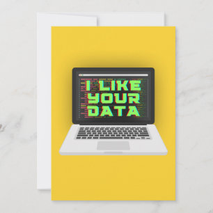 CARTES POUR FÊTES ANNUELLES J'AIME VOS DONNÉES