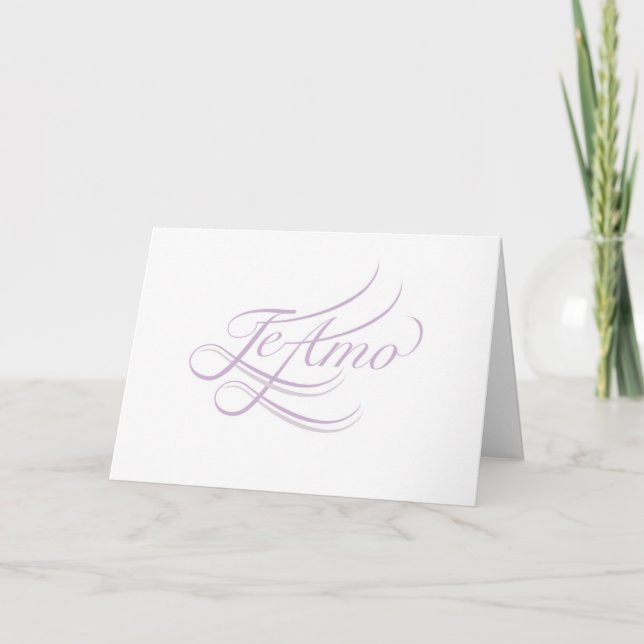 Cartes Pour Fêtes Annuelles J'aime Vous-Espagnol (Devant)