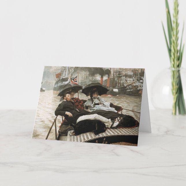 Cartes Pour Fêtes Annuelles James Tissot - La Tamise (Devant)