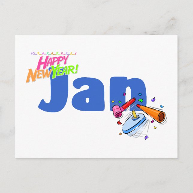 Cartes Pour Fêtes Annuelles Jan (Devant)