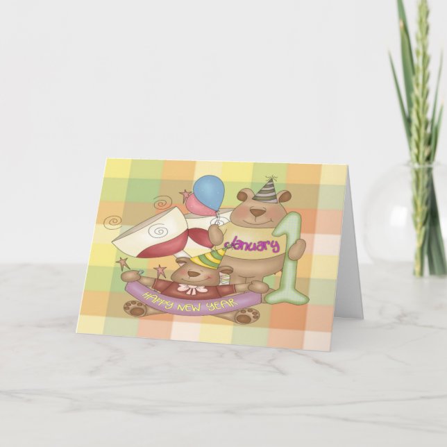 Cartes Pour Fêtes Annuelles Janvier 1 (Devant)