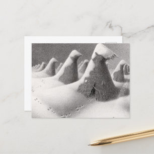 Cartes Pour Fêtes Annuelles Janvier, Iowa par Grant Wood