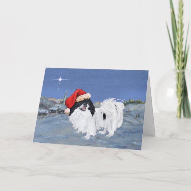 Cartes Pour Fêtes Annuelles Japanese Chin Nuit d'Hiver (Devant)