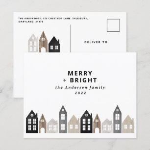 Cartes Pour Fêtes Annuelles Japon moderne Noël maisons nordiques élégantes Vac
