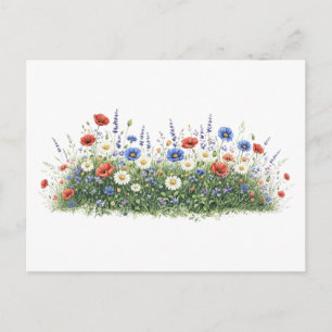 Cartes Pour Fêtes Annuelles Jardin botanique de fleurs de prairie fleurie