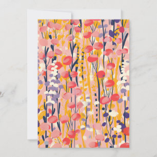 Cartes Pour Fêtes Annuelles Jardin botanique floral moderne abstrait de fleurs