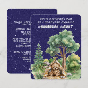 Cartes Pour Fêtes Annuelles Jardin Camping Anniversaire Fête Jeune Garçon