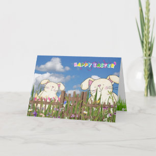 Cartes Pour Fêtes Annuelles Jardin de Bunny de Pâques