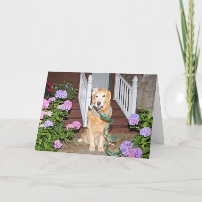 Cartes Pour Fêtes Annuelles Jardin de la fête des mères Golden Retriever  (Devant)