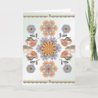 Cartes Pour Fêtes Annuelles Jardin de la sirène Design d'art unique Shell