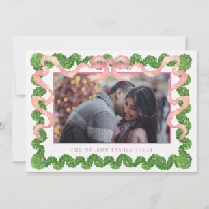 Cartes Pour Fêtes Annuelles Jardin de Noël Pink Preppy Photo