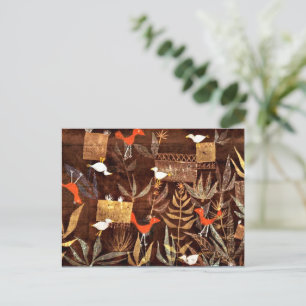 Cartes Pour Fêtes Annuelles Jardin des oiseaux, art abstrait coloré de Paul Kl